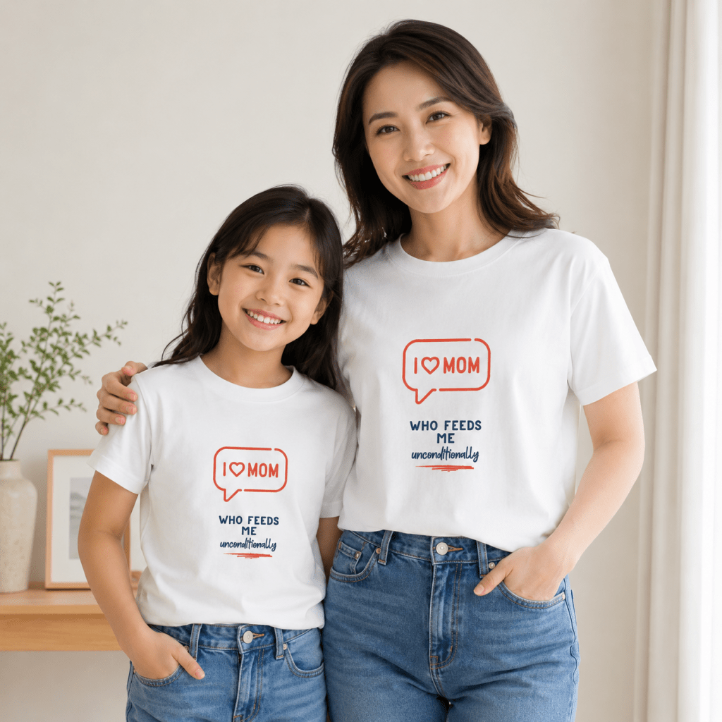 Matching mom and daughter Mother’s Day t-shirt gift idea